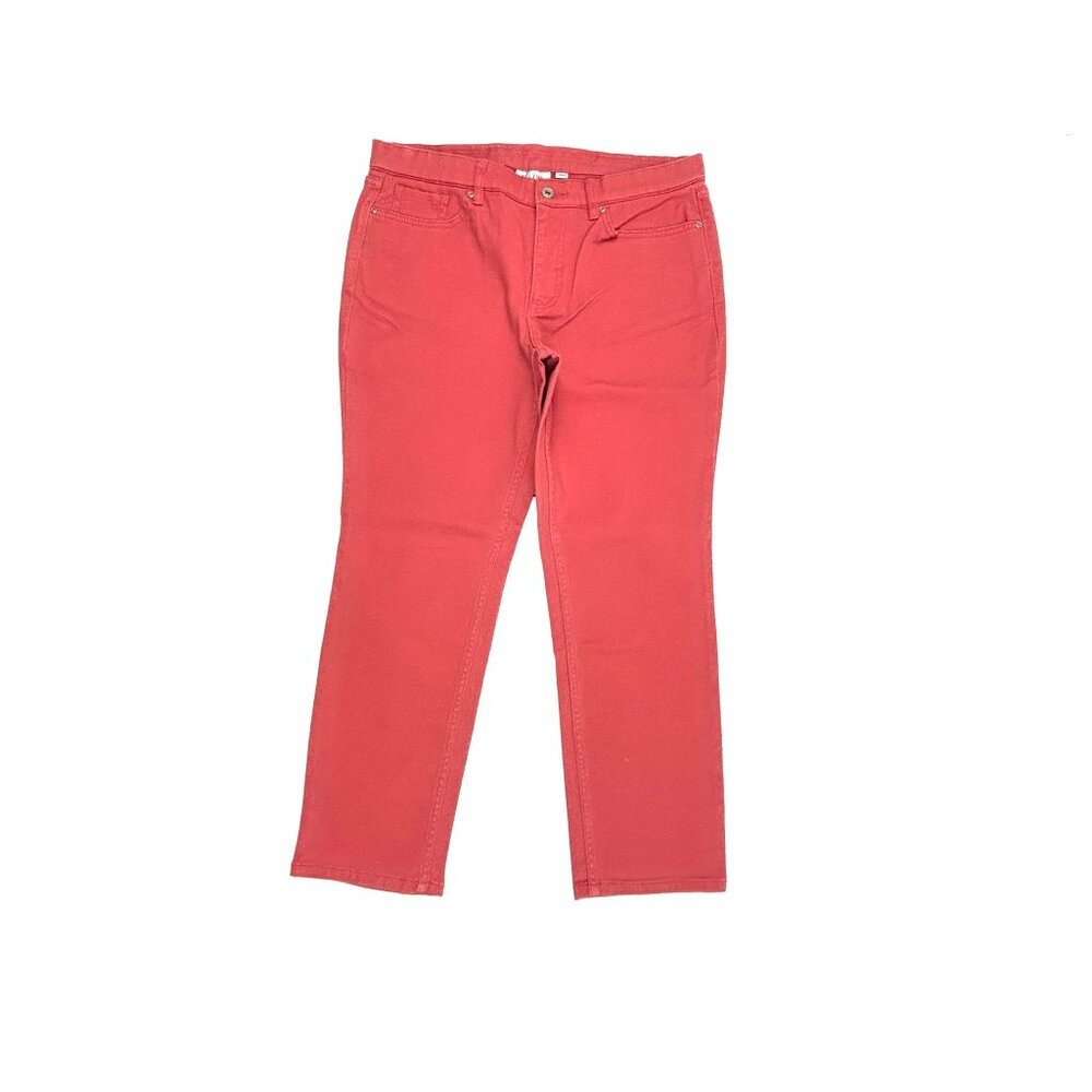 Denim&Co Straight Leg Women's size 12P Salmon pink‎ Denim Jeans